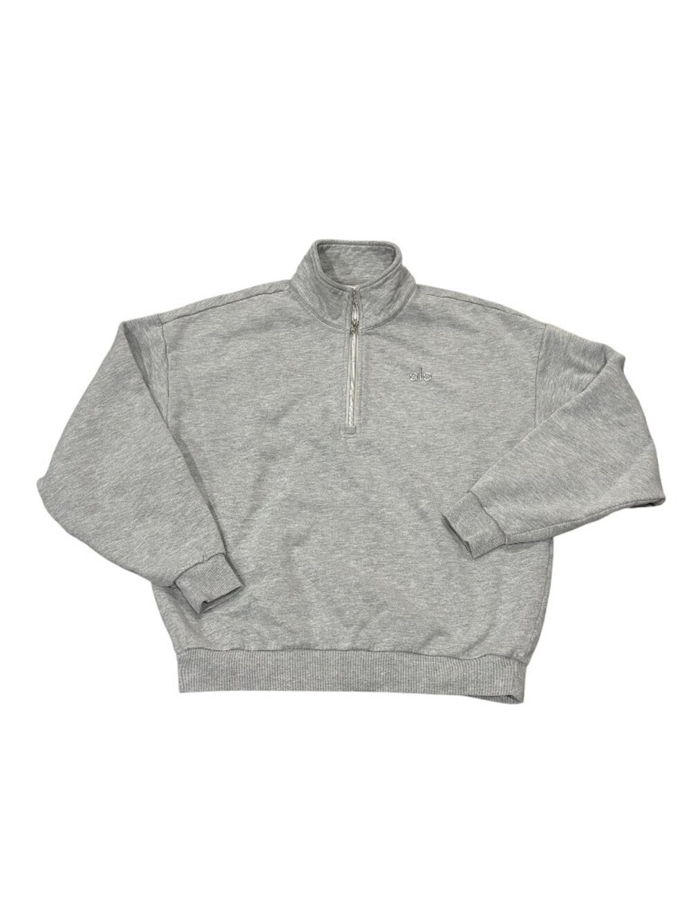 ALO Yoga Accolade 1/4 Zip Pullover in Athletic Heather Grey